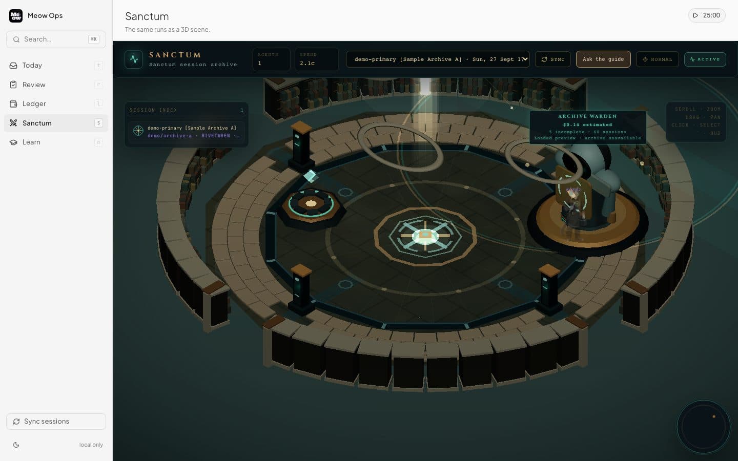 Meow Ops Sanctum archive identity, captured for the October 1 release