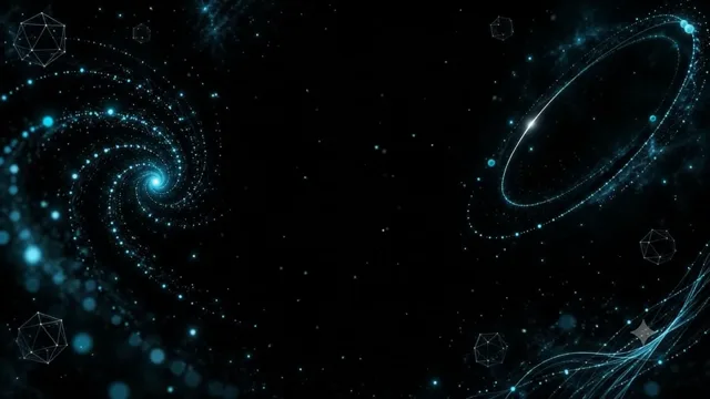 cyan orbital particles