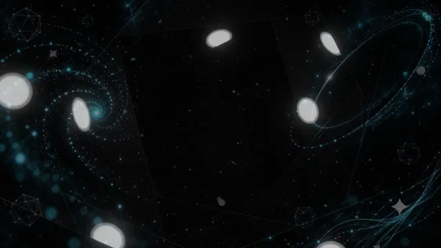 white cyan faceted void